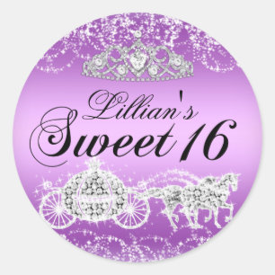 Autocollant Thème Princesse Étincelle Violette Swe