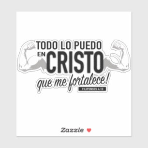 Autocollant Todo Lo Puedo en Cristo 6 pouces