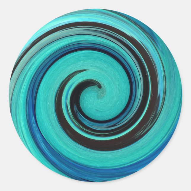 Autocollant Tourbillon Turquoise  (Devant)