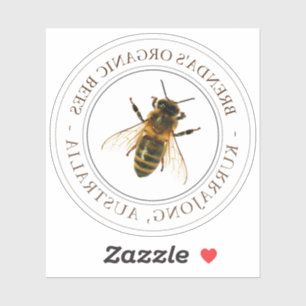 Autocollant transparent d'abeille réaliste