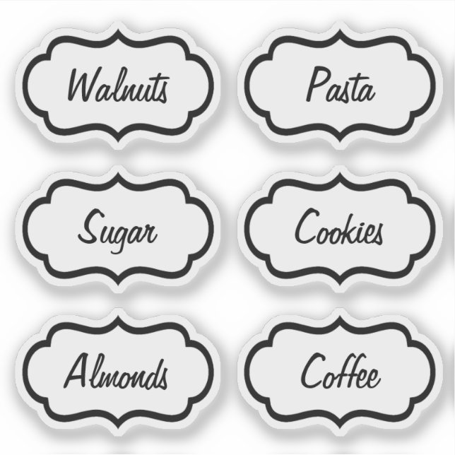 Autocollant transparent pour la cuisine (Devant)