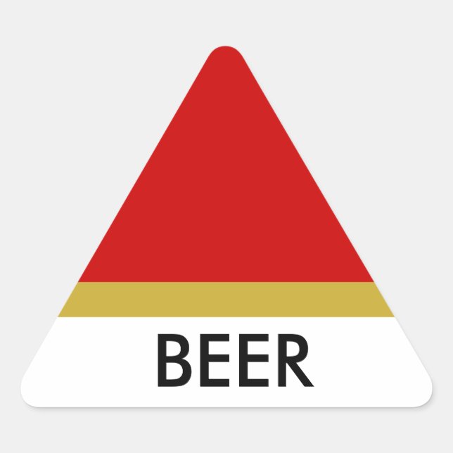 autocollant triange BIÈRE (Devant)