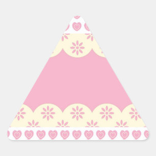 Autocollant triangle à oeillet en forme de cœur ro