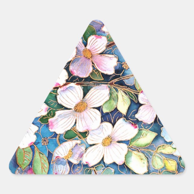 Autocollant triangle Dogwood IV Watercolor (Devant)