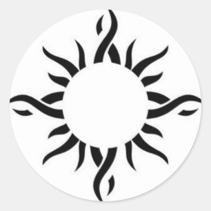 Autocollant tribal en spirale de Sun