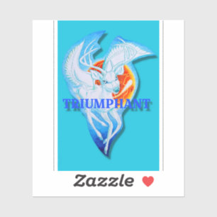 Autocollant triomphant victorieux