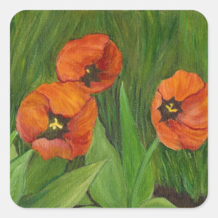 Autocollant Tulip carré