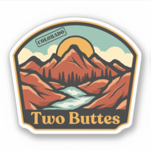 Autocollant Two Buttes, Colorado