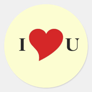 autocollant U "coeur"