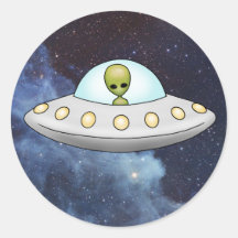 Autocollant UFO Alien à soucoupes volantes