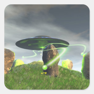 Autocollant UFO et Ancien Cercle de Pierre