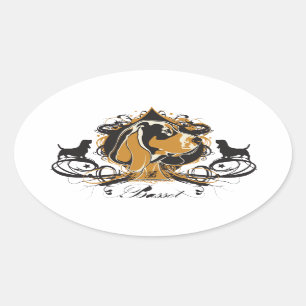 Autocollant urbain de Basset Hound de Flourish