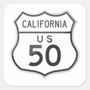 Autocollant US 50 California Lincoln Highway
