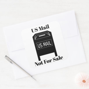 Autocollant US Mail Non À Vendre