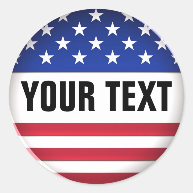 Autocollant USA customisé (Devant)
