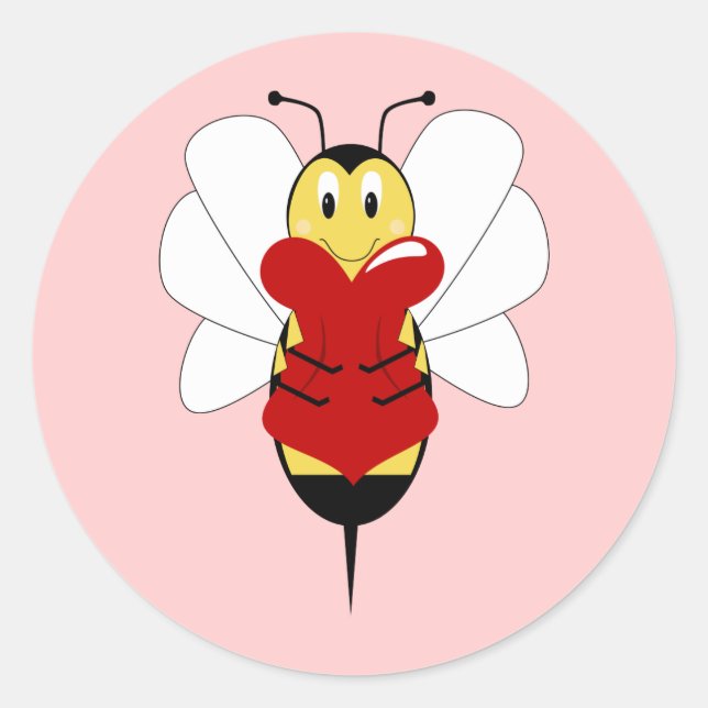 Autocollant Valentine Bumble Bee (Devant)