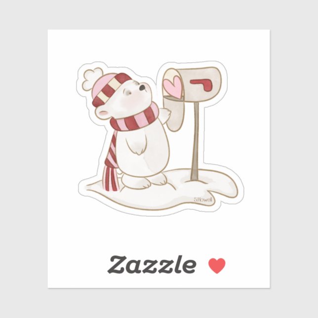 Autocollant Valentine Hello (Feuille)