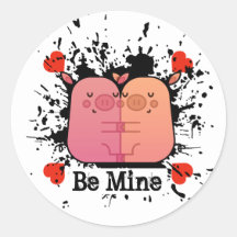 Autocollant Valentine Piggies Valentine