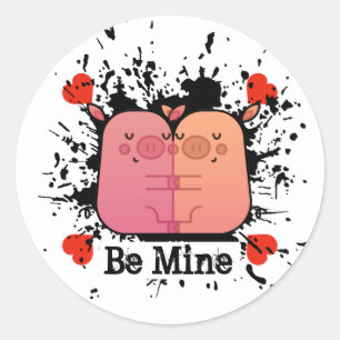 Autocollant Valentine Piggies Valentine