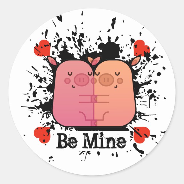 Autocollant Valentine Piggies Valentine (Devant)