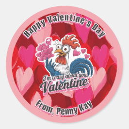 Autocollant Valentines de poulet