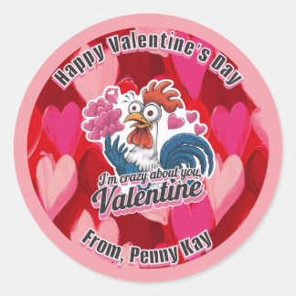 Autocollant Valentines de poulet