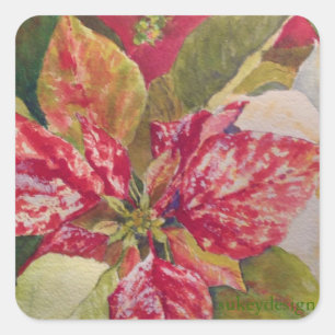 Autocollant varié de poinsettia