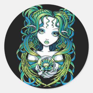 Autocollant vert d'ange de l'eau de "Kallan" Lotus