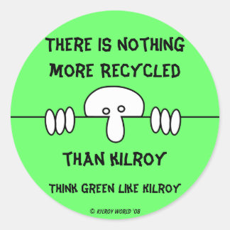 Autocollant vert Kilroy original