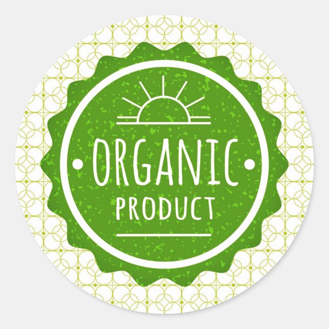 Autocollant vert pour article biologique (Devant)