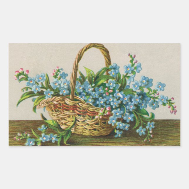 Autocollant victorien Forget-Me-Not Blossoms (Devant)
