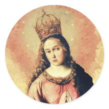 Autocollant Vierge Marie Regina Caeli
