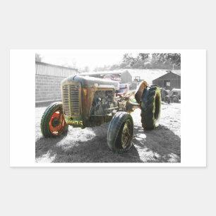 autocollant Vieux tracteur Vintage machinerie agri