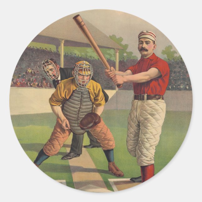 Autocollant vintage de baseball (Devant)
