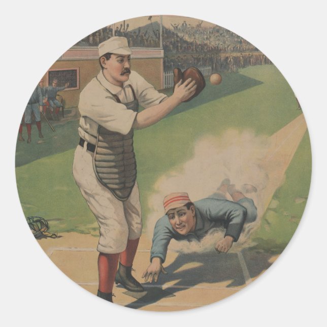 Autocollant vintage de baseball (Devant)