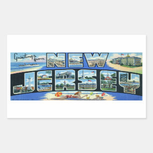 Autocollant vintage de New Jersey