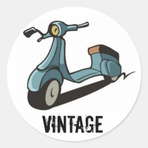 AUTOCOLLANT VINTAGE DE SCOOTER