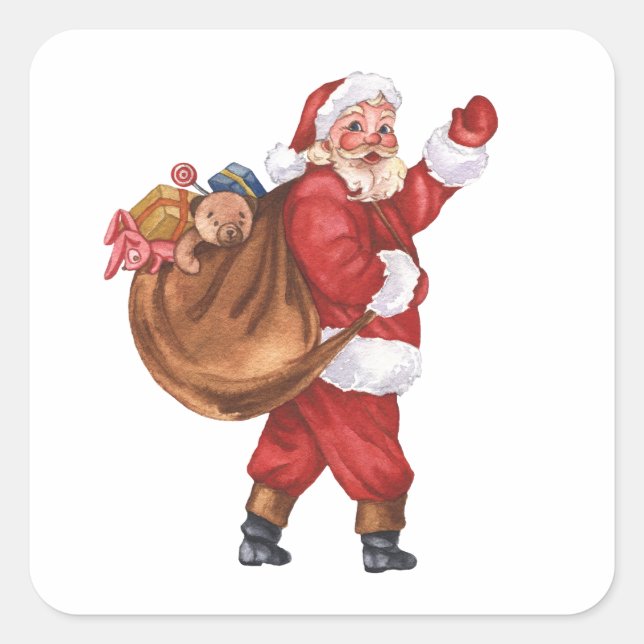 Autocollant vintage du Père Noël (Devant)
