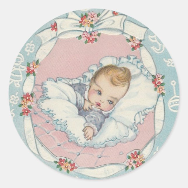 Autocollant vintage pour bébé (Devant)