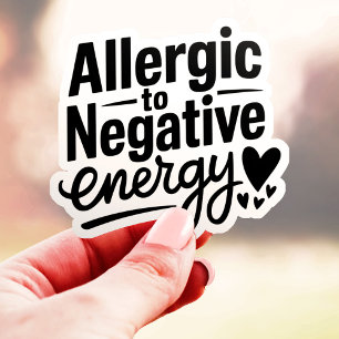 Autocollant vinyle Allergique à l'énergie négative