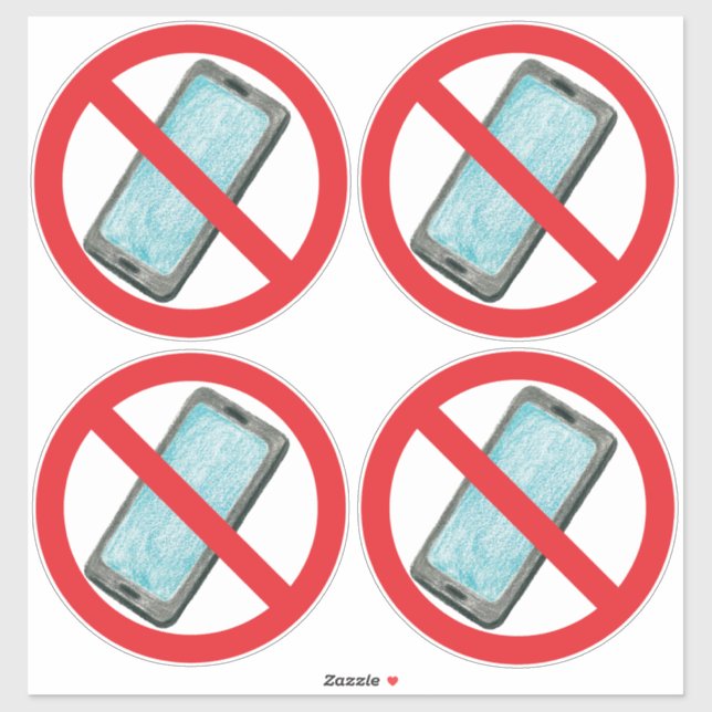 Autocollant vinyle anti-smartphone (Feuille)