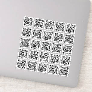 Autocollant vinyle carré de code QR personnalisé