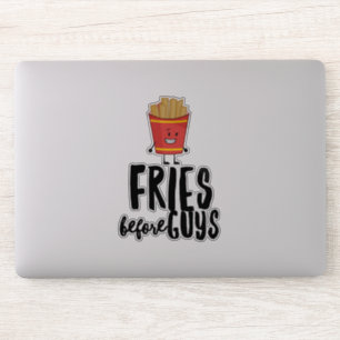 Autocollant vinyle citable drôle de frites françai