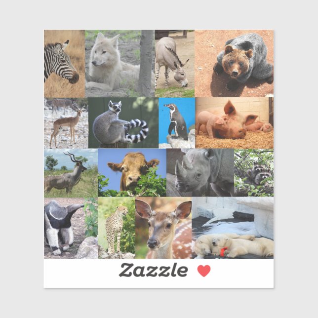 Autocollant vinyle d'animal (Feuille)
