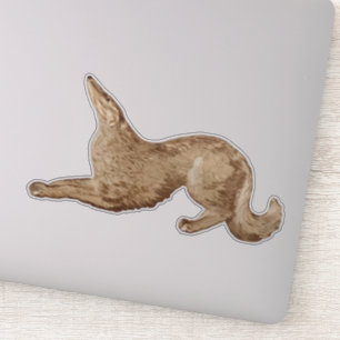 Autocollant vinyle découpé en or jouette Borzoi