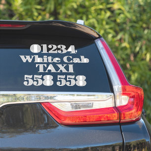 Autocollant vinyle découpe personnalisé - Taxi pri