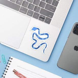 Autocollant vinyle découpé sur mesure Blue Snake