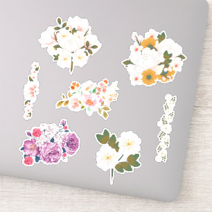 Autocollant vinyle découpé sur mesure Bouquet de f