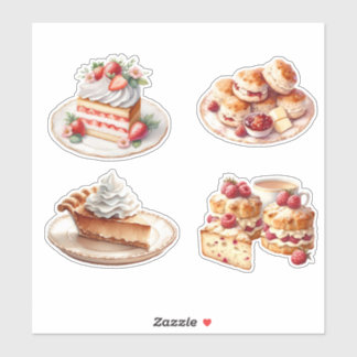 Autocollant vinyle Délices de desserts sucrés