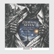 Autocollant vinyle d'épée cosmique fantastique